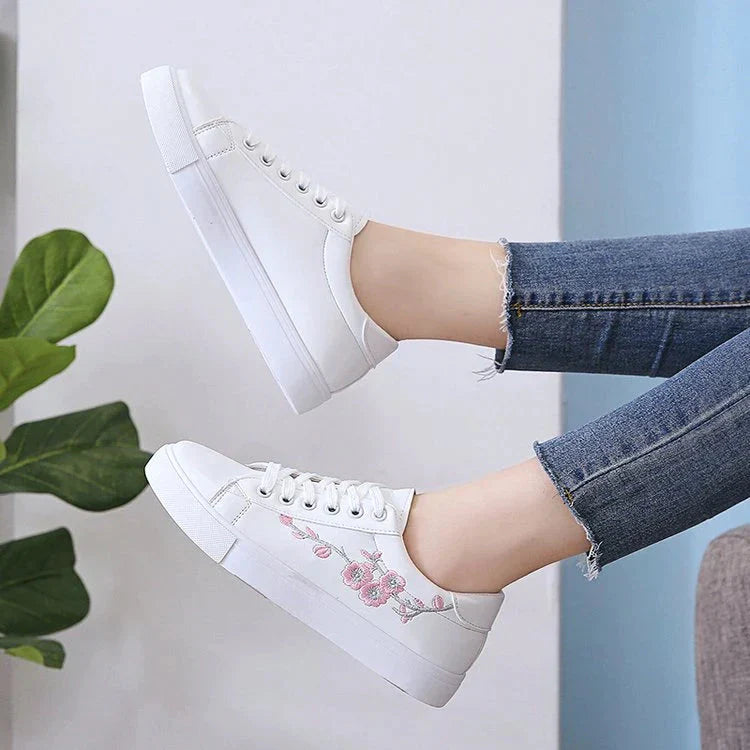 Tênis Casual Couro Branco Feminino Bela